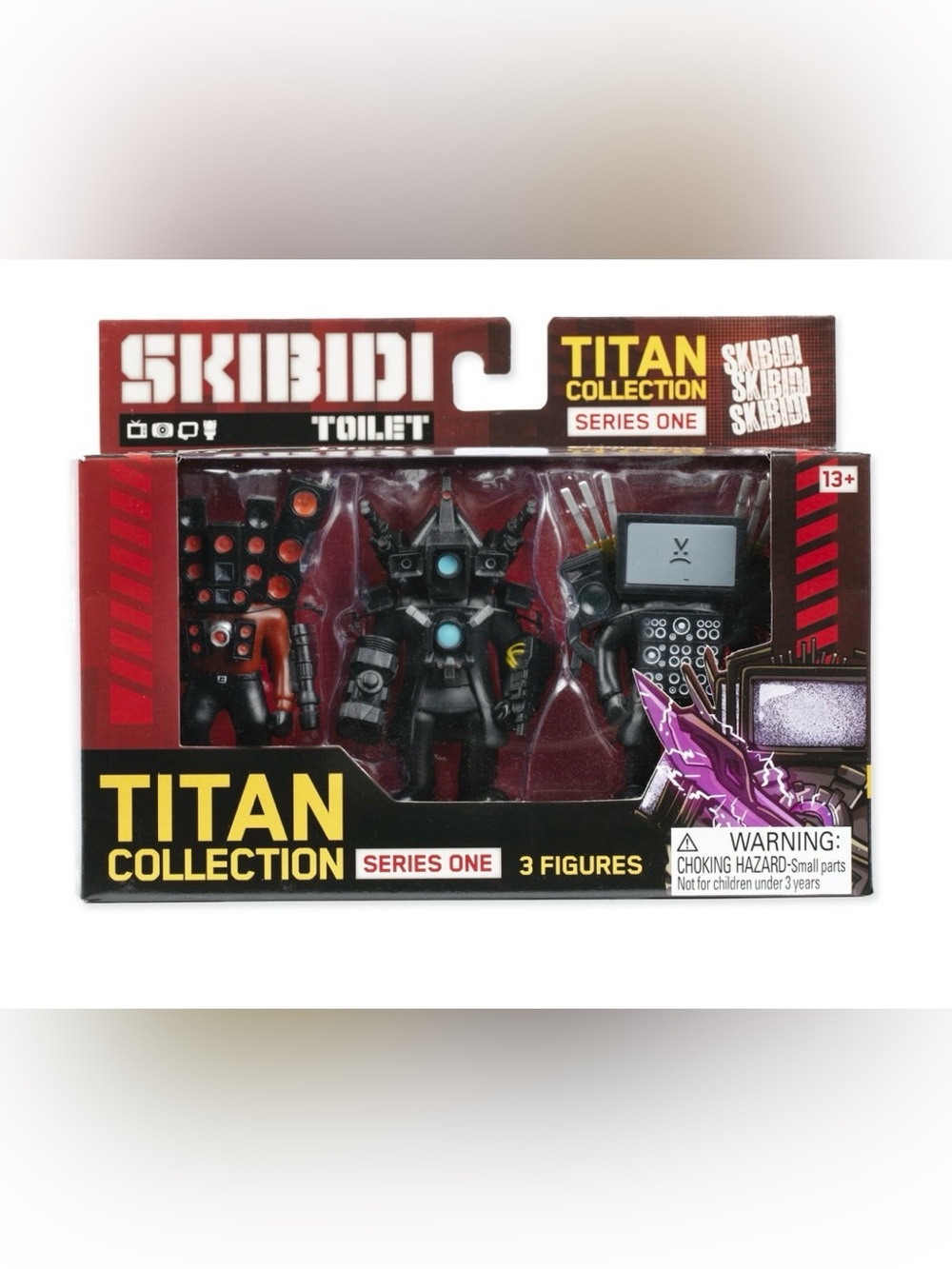 Titan Collection Black Action Figure 3-Figure Set Skibidi Toilet ROBLOX